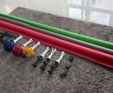Complete 3-Roll Wall-Mounted Studio Backdrop System + 3 Colorama Papers