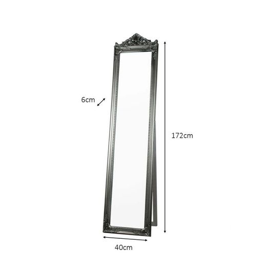 Chateau Cheval Mirror Silver 172 cm (H) x 40 cm (W) x 6 cm (D)