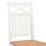 Dining Chairs 2 pcs White Solid Oak Wood Image 8
