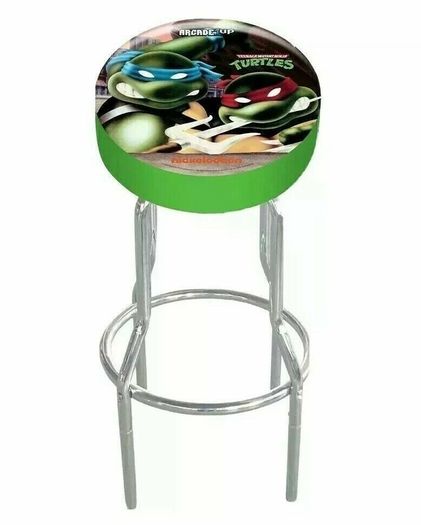 Arcade1Up Teenage Mutant Ninja Turtles 4 Player Arcade + Riser & Stool