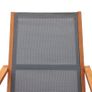 Garden Lounge Chair Grey Solid Eucalyptus Wood and Textilene Image 8
