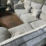 Corduroy corner sofa set with chair Image 6