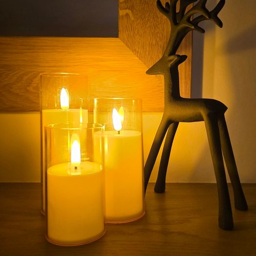 Set of 3 LED candles