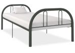 Bed Frame Grey Metal 90x200 cm