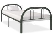 Bed Frame Grey Metal 90x200 cm