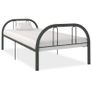 Bed Frame Grey Metal 90x200 cm Image 2