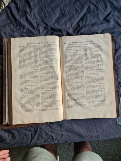 1711 Journals of Parliament Book. Huge Folio Size.
