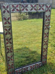 Handcrafted mirror in Syrian/Mexican style
