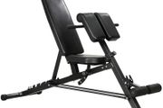 Multifunctional weight bench, adjustable incline and flat bench with 6-position backrest, 3-position seat, black
