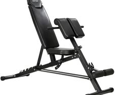 Multifunctional weight bench, adjustable incline and flat bench with 6-position backrest, 3-position seat, black