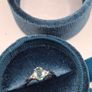 A stunning 18 ct white gold aquamarine ring size N Image 9