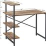 FREE SHIPPING Small Computer Desk with Shelves 100x50x98 cm, Home Office Desk, Study Writing Office Table, 4 Tier Shelf, Brown Image 5