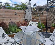 Metal Clothes Horse with Flat-Drying Shelf