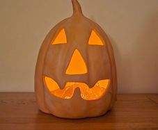 Large ceramic LED Halloween pumpkin
