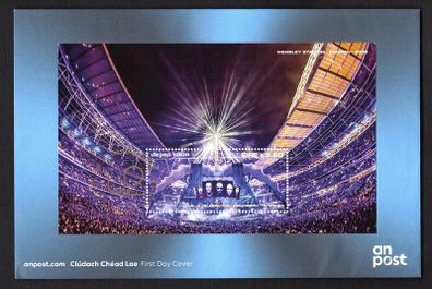 2020 Ireland U2 360 At Wembley Stadium 2009 Commemorative Stamp Miniature Sheet on An Post First Day Cover (FDC)