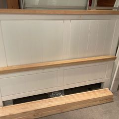 Beautiful Solid Cream/White 5Ft Wooden King Size Bed Frame - Can Deliver