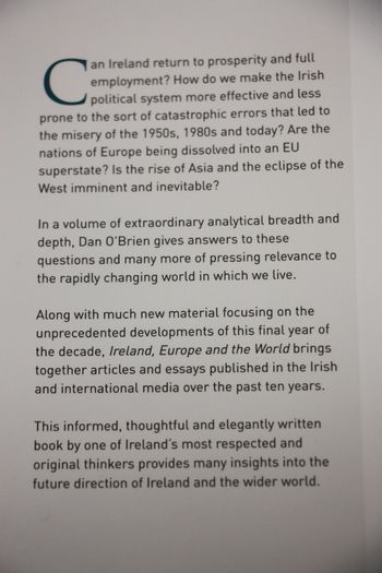 Ireland, Europe and the World.