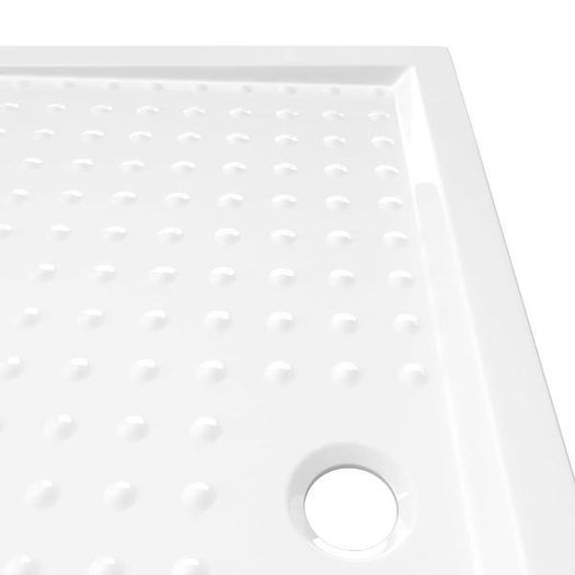 Shower Base Tray with Dots White 80x120x4 cm