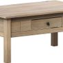 Panama 1 Drawer Coffee Table, Rustic Living Room Furniture, Natural Oak Wood, Wax Finish Image 3