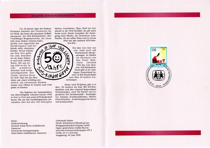 1999 Bundes Republic Deutschland (Germany) Federal Annual Stamp EFT Collection with 42 images of contents