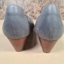 womens CLARKS DENNY DAZZLE grey shoes leather slip on heels court pumps Size UK 5.5 E wide fit EU 38.5 Image 8
