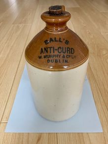 Ball's Anti-Curd Stoneware Flagon
