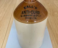 Ball's Anti-Curd Stoneware Flagon