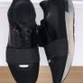 Black/White Balenciaga Race Runner Shoes Image 4