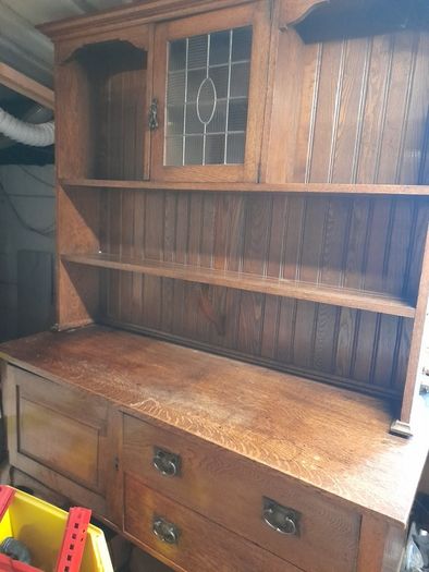 Antique Solid Oak Dresser/bookcase