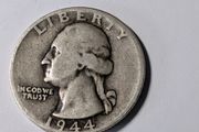 USA silver Quarter 1944