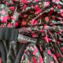 Black and pink floral corset top from For Love & Lemons Size M Black Rose Print Satin Ruched Bustier Cami Top Image 8