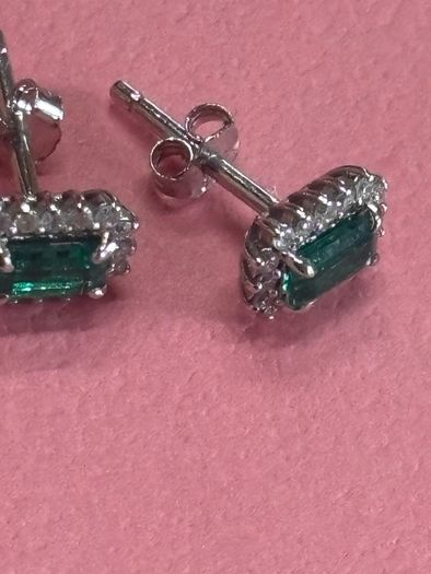 Emerald and Diamond Earrings