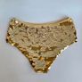 Vintage Leg Avenue Gold Sequin Hotpants Size S Image 7