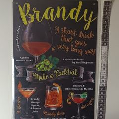 Brandy Tin Metal sign