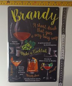 Brandy Tin Metal sign