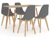 5 Piece Dining Set Grey