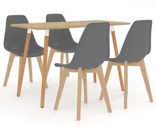 5 Piece Dining Set Grey