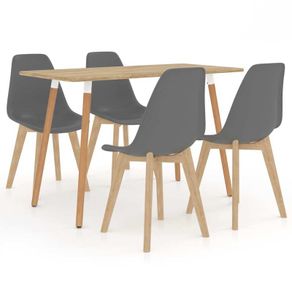 5 Piece Dining Set Grey