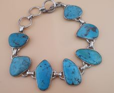 Authentic Arizona Turqouise Sterling 925 Silver Bracelet