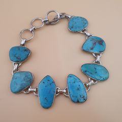 Authentic Arizona Turqouise Sterling 925 Silver Bracelet