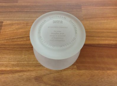 Tea-light candle holder (frosted glass jar with airtight lid)