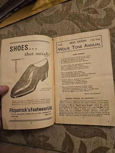 Wolf Tone Annual 1947. John Michael First Felon For Ireland. Edited And Published By Brian O'HIGGINS. First Edition Paperback In Good Condition.  See Photos For Same.