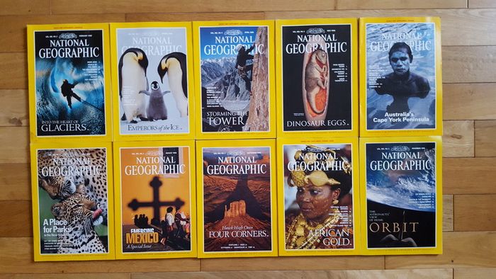 National Geographic magazines x 400 from early 20th century to 2009
