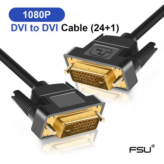FSU 2M DVI-D (24+1) Dual Link (Male/Male) 1080P Gold-Plated Slim Cable (Brand New/Warranty)