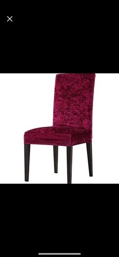 Crushed velvet red large chair covers