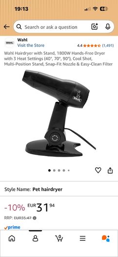Wahl Hairdryer with Stand