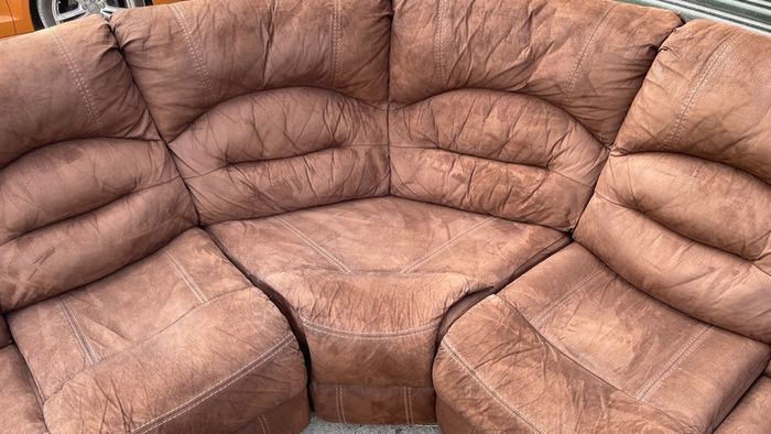 Brown Recliner L corner sofa/couch