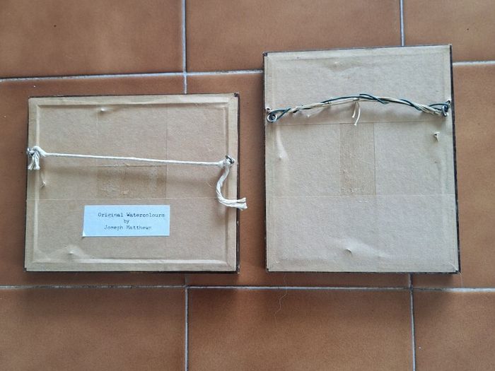 Two original miniature water colours see dimensions