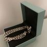 Sterling Silver Flat Square Curbed Men's Necklace Image 4