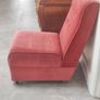 Vintage Pink Velvet Slipper Chair Image 2